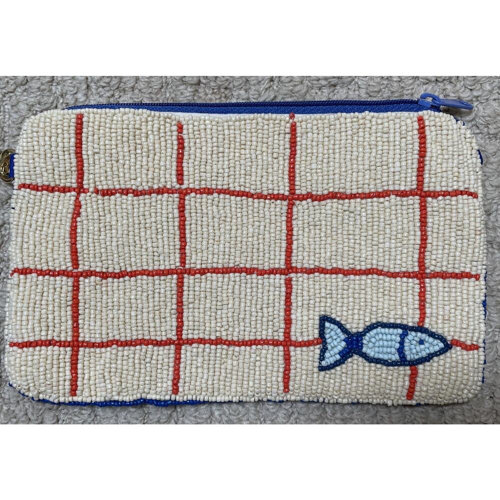 Ink Alloy Leila Beaded Clutch w/ Strap Crossbody NWT Sardines in Tin Sead Beads - Picture 4 of 10